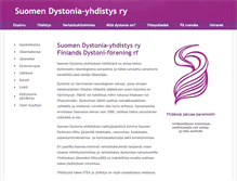 Tablet Screenshot of dystoniayhdistys.com